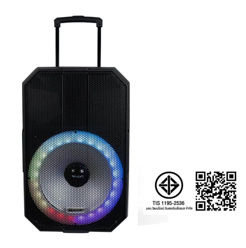 ลำโพงบลูทูธ MCROCK รุ่น DHT-730DF(M150) 15 นิ้ว แถมไมโครโฟน 2 ตัว มีแบตเตอรี่ในตัว_5